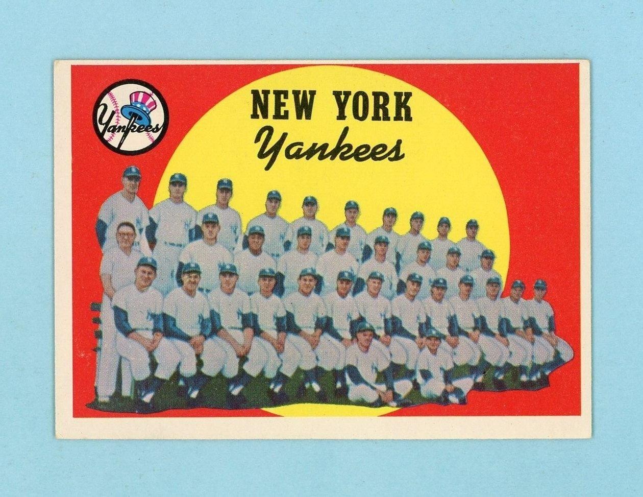 1959 Topps #510 New York Yankees Team High Number Baseball Card E++ - E/M oc unc