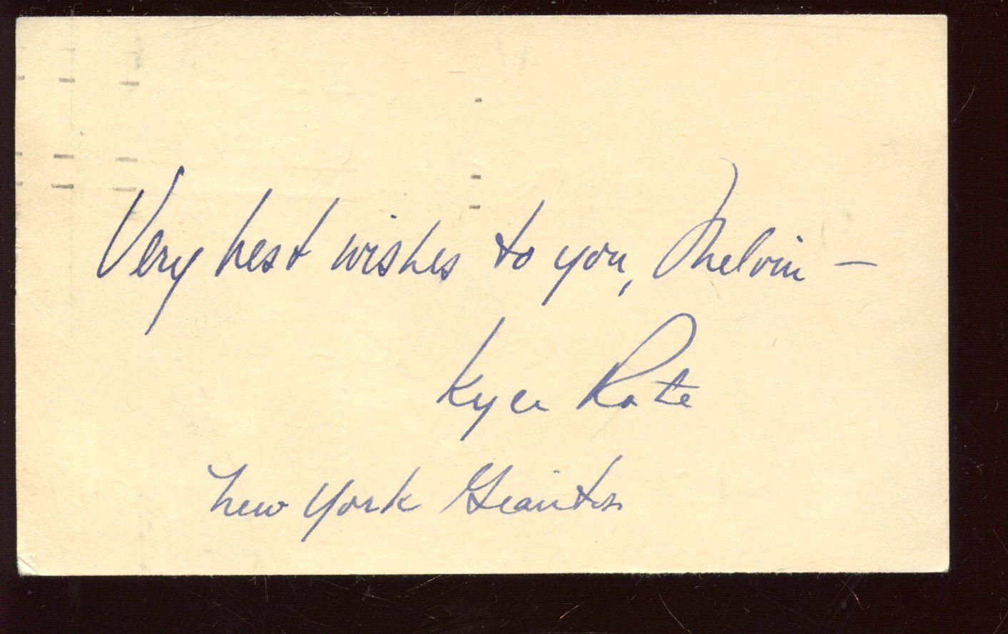 October 21 1952 Kyle Rote NY Giants Signed US Government Postcard