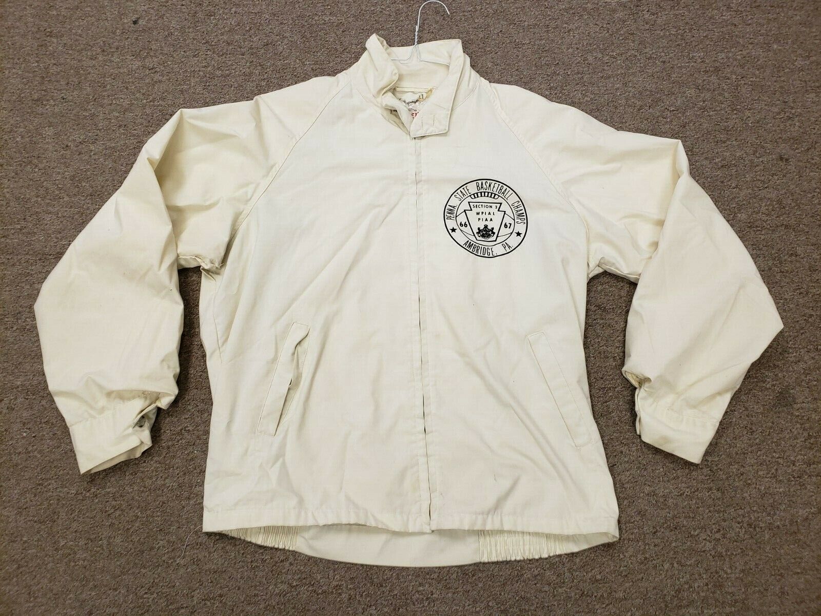 Vintage 1960's Ambridge High School Basketball Windbreaker - State Champs