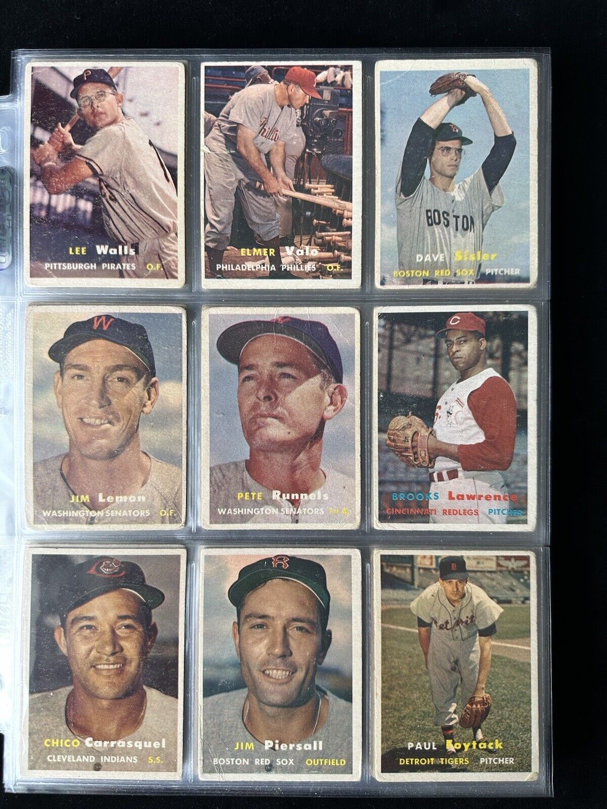 1957 Topps Starter Set Lot of 192 Diff. Baseball Cards w/41 Middle Series