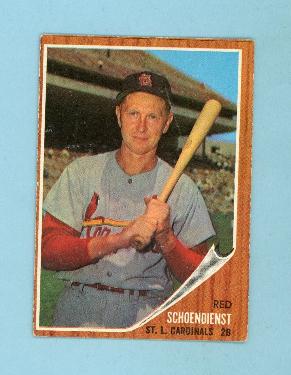 1962 Topps #575 Red Schoendienst St. Louis Cardinals Baseball Card EX o/c