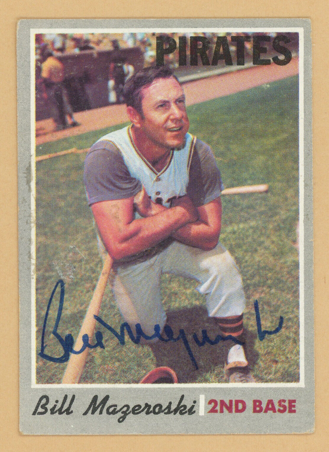 Bill Mazeroski 1970 Topps Signed Card #440 Auto with B&E Hologram