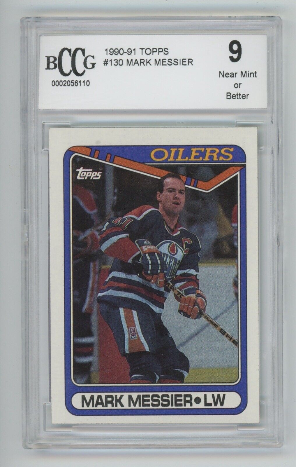 Mark Messier 1990-91 Topps Card  #130 • BCCG 9 NM+