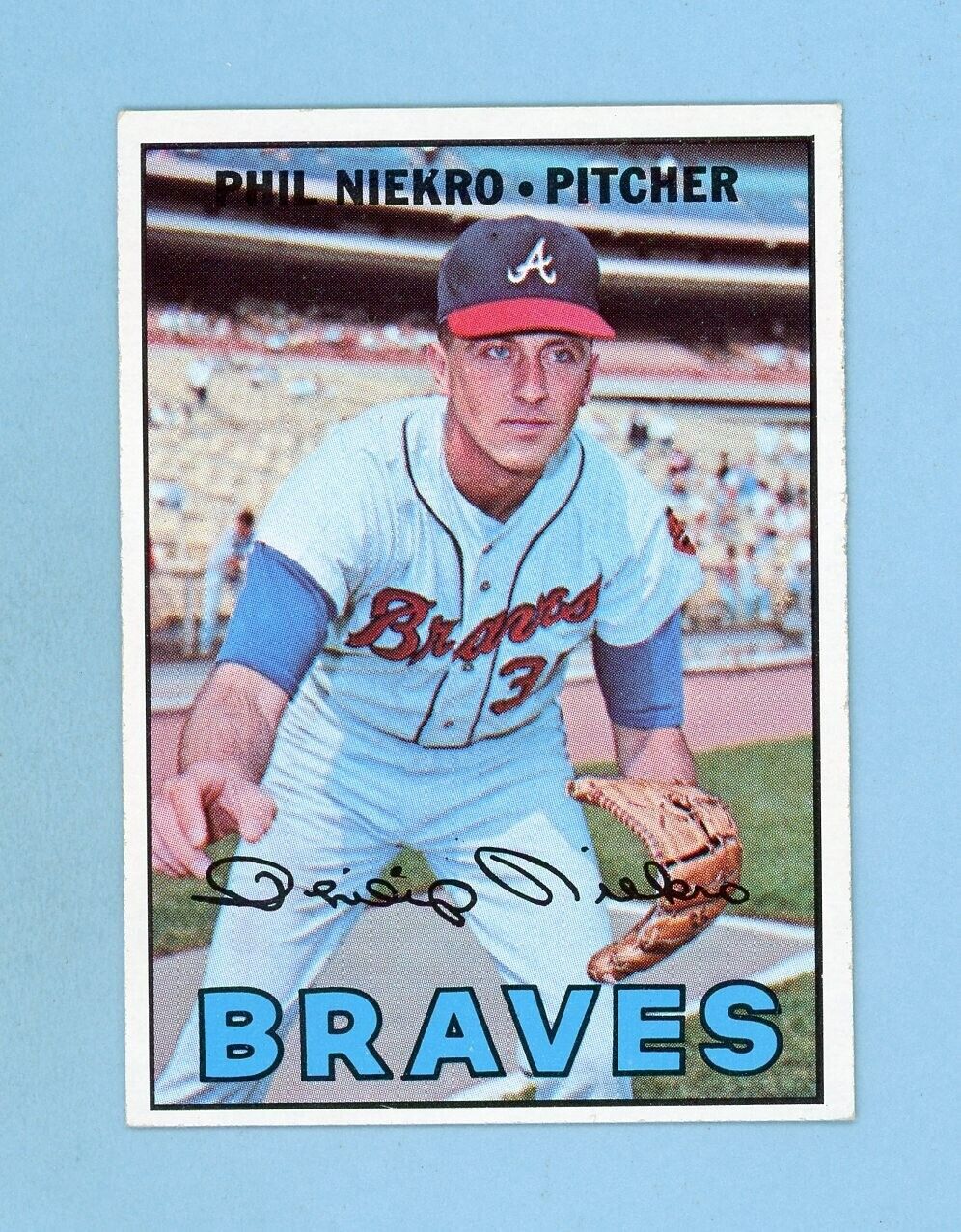 1967 Topps #456 Phil Niekro Atlanta Braves Baseball Card Ex/Mt