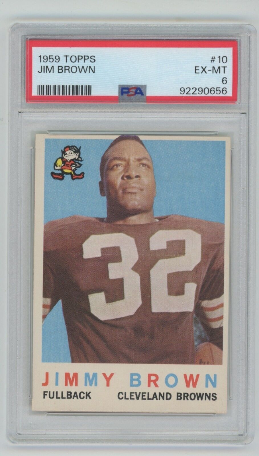 Jim Brown 1959 Topps Card #10 • PSA 6 EX-MT