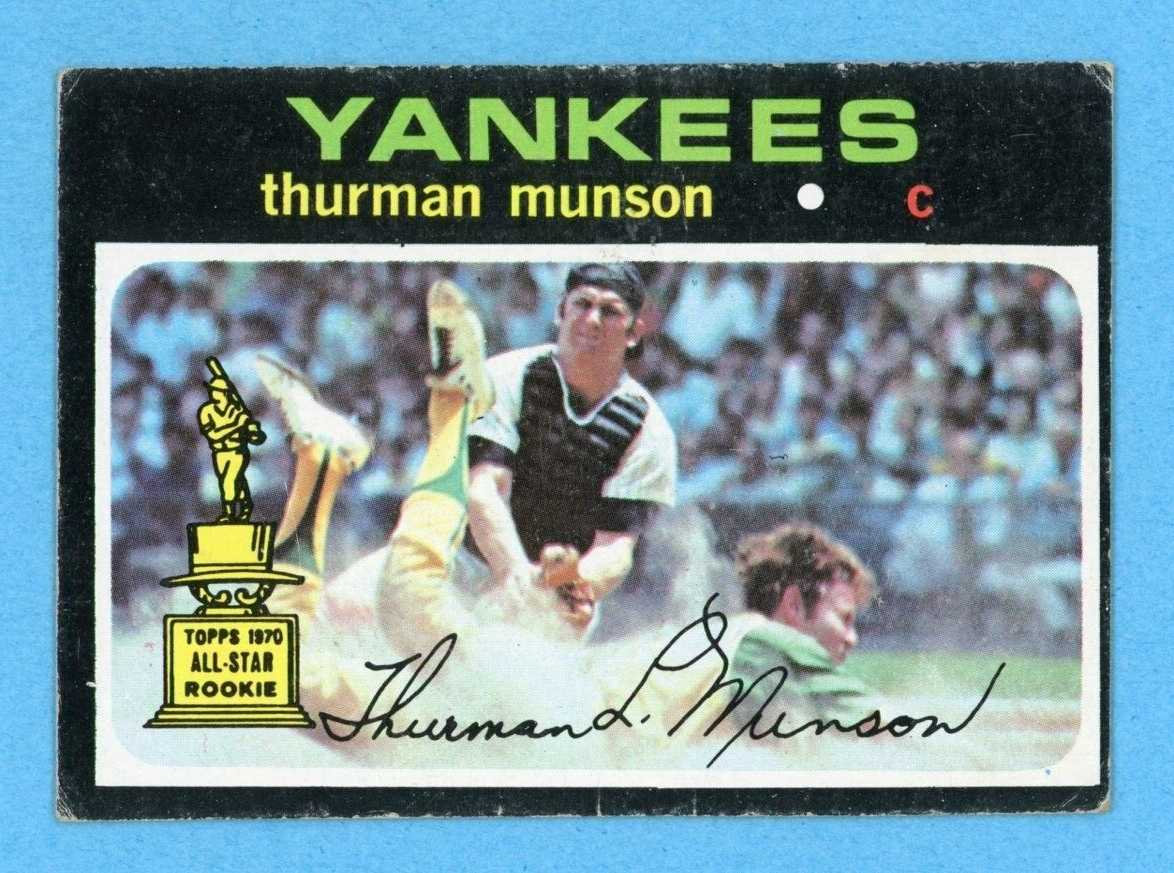 1971 Topps #5 Thurman Munson New York Yankees Baseball Card Vg-Vg+ flwb