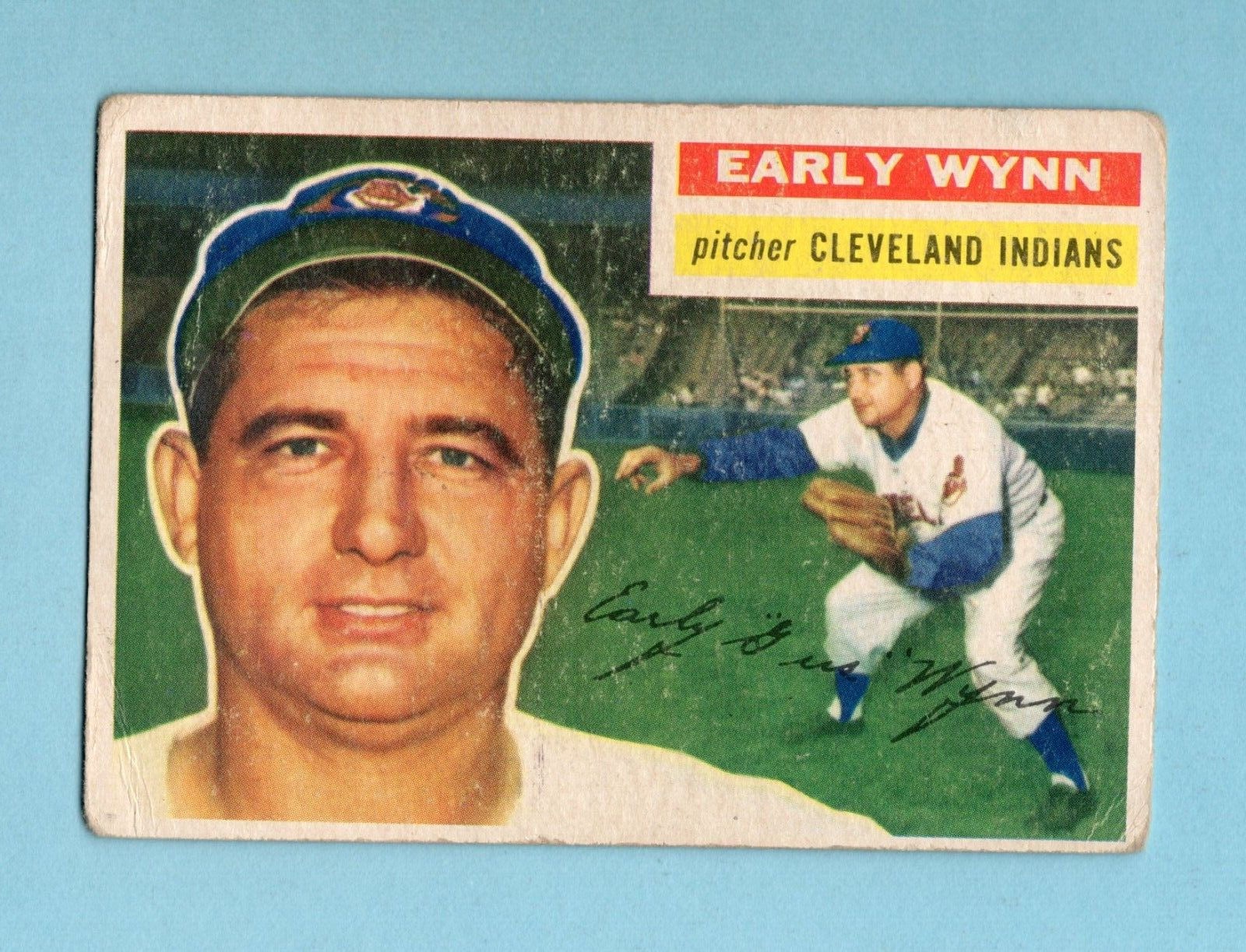 1956 Topps #187 Early Wynn Cleveland Indians Baseball Card Low Grade