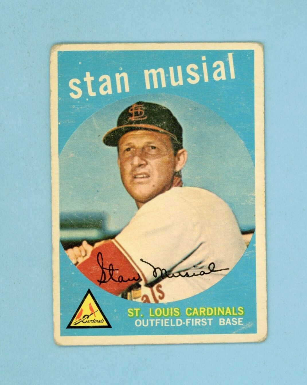 1959 Topps #150 Stan Musial St. Louis Cardinals Baseball Card G - VG