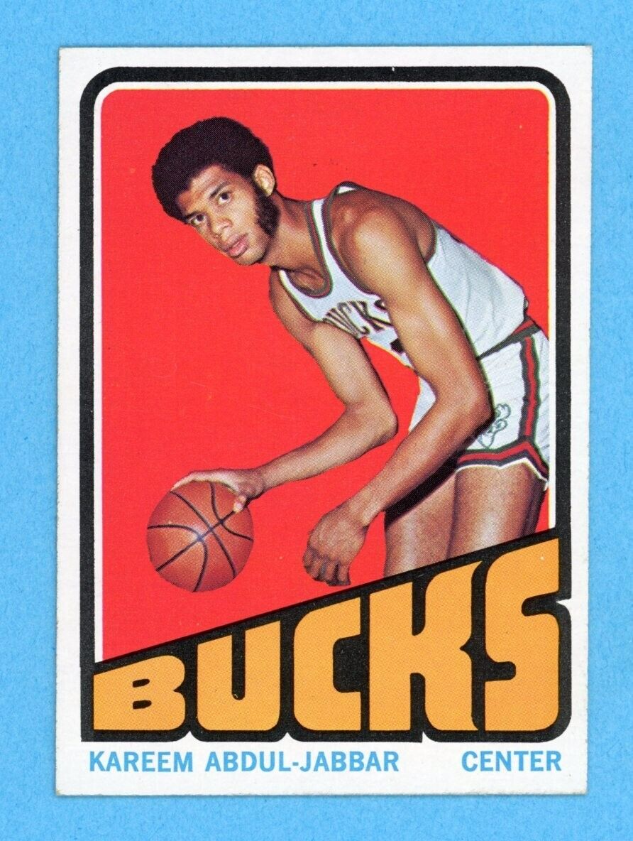 1972-73 Topps #100 Kareem Abdul-Jabbar Milwaukee Bucks Basketball Card EX+-EX++