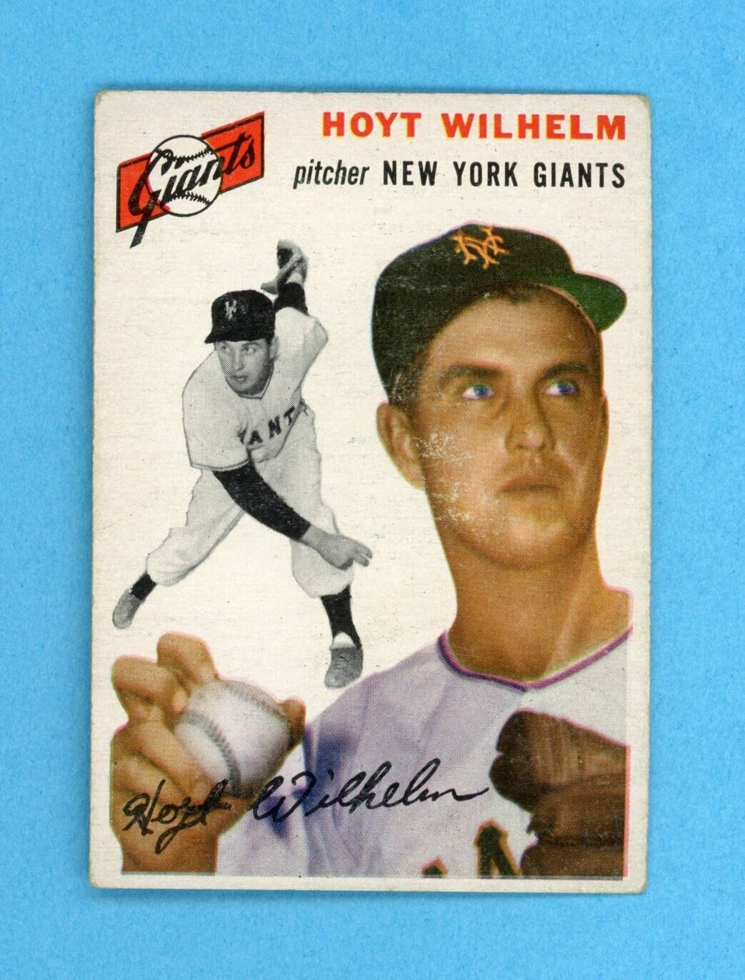 1954 Topps #36 Hoyt Wilhelm New York Giants Baseball Card Vg-Vg+