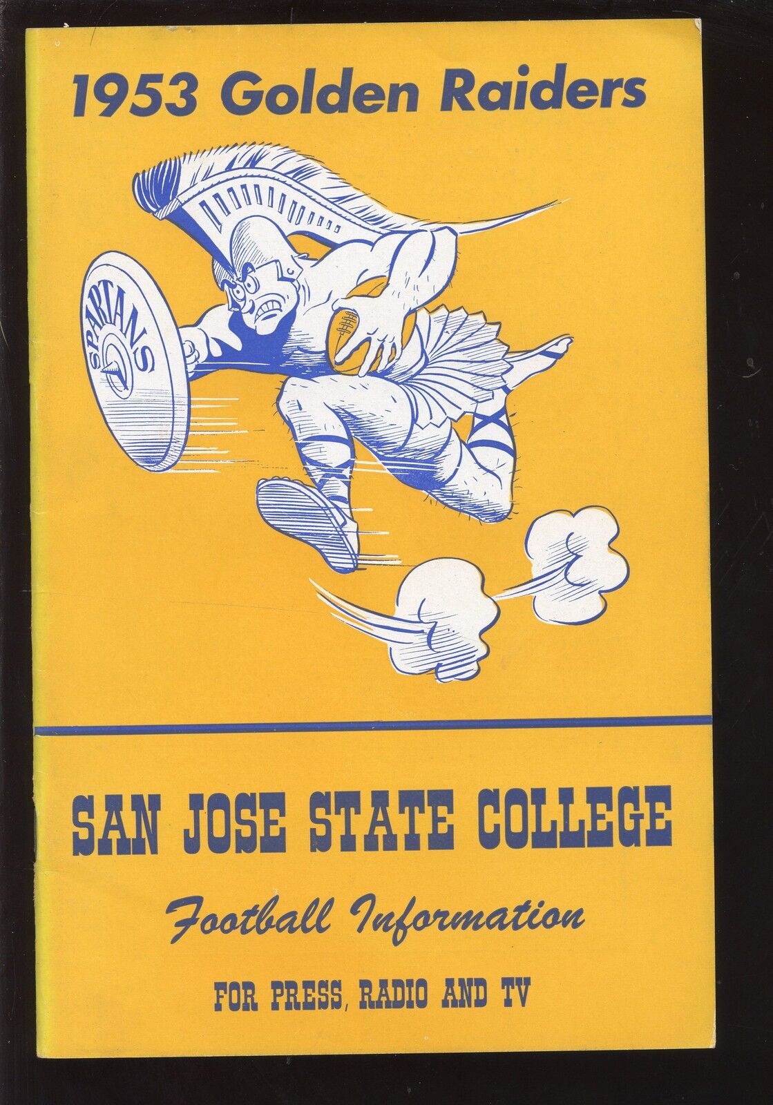 1953 San Jose State College Golden Raiders Press Radio TV Media Guide EX+