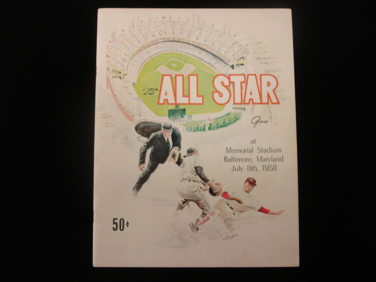 1958 MLB Baseball All Star Game Program - Unscored, EX+