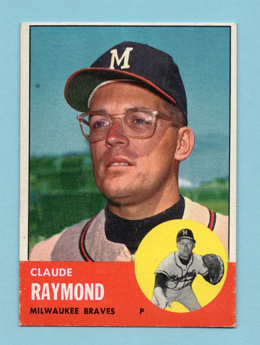 1963 Topps #519 Claude Raymond Milwaukee Braves Baseball Card Ex/Mt  