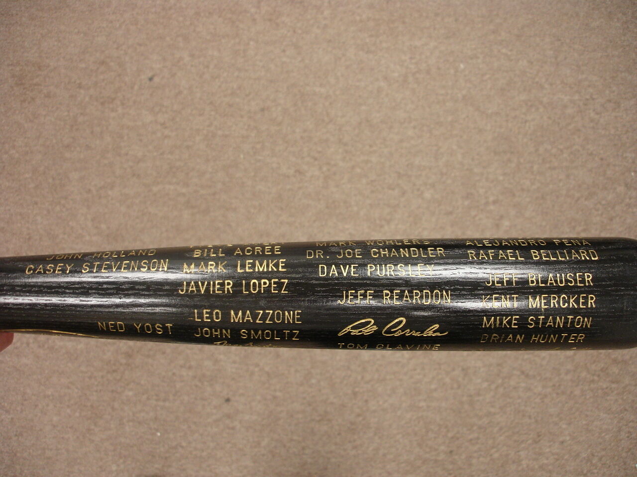 1992 Atlanta Braves NL Champions Louisville Slugger Black Baseball Bat