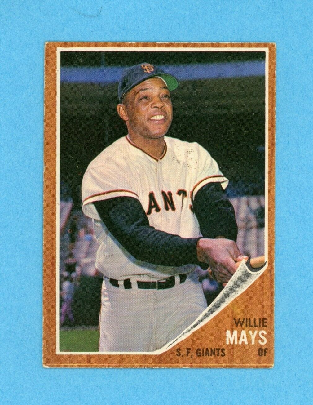 1962 Topps #300 Willie Mays San Francisco Giants Baseball Card Vg/Ex