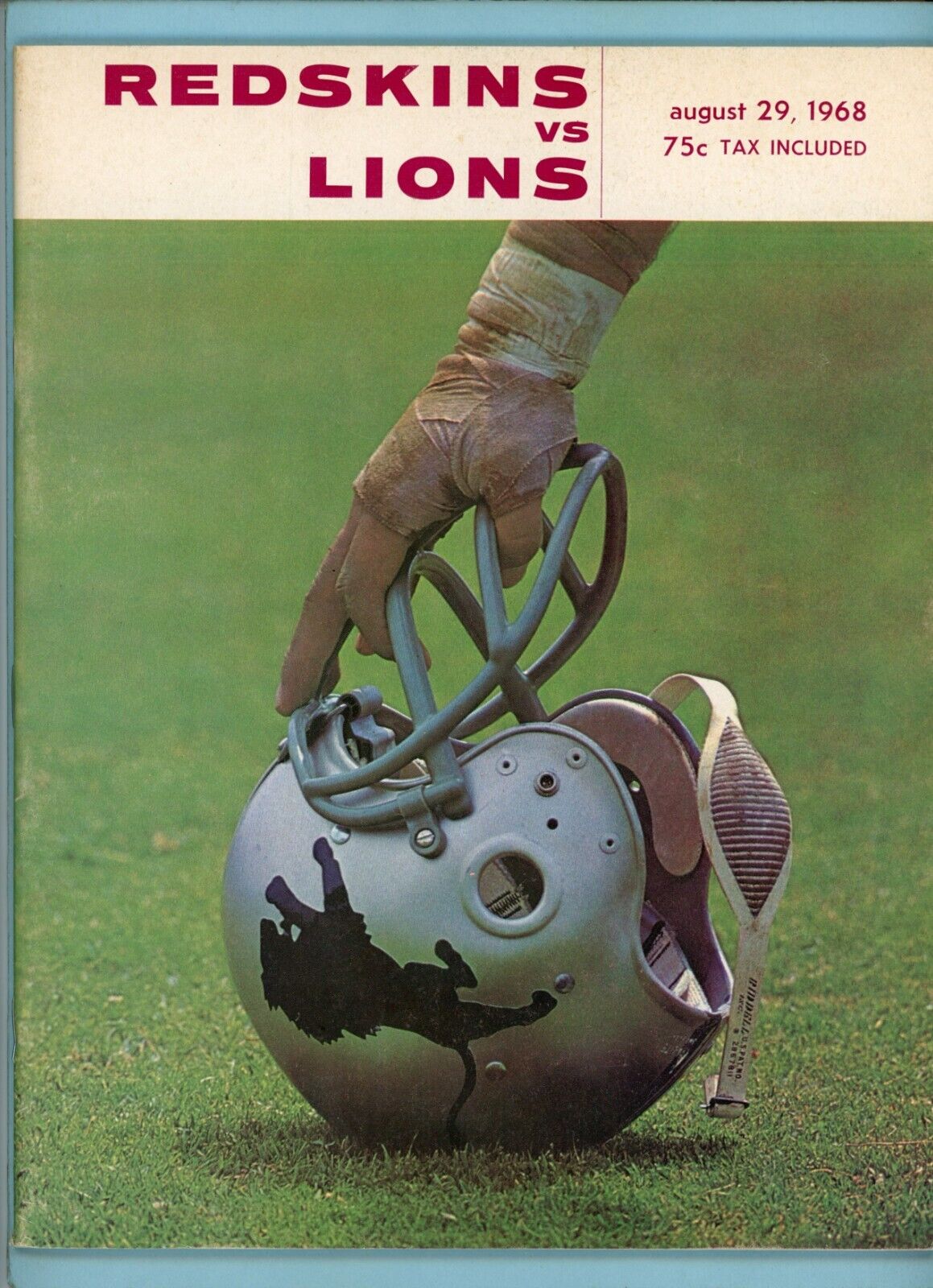 August 29, 1968 NFL Pre Season Detroit Lions vs Washington Redskins Program