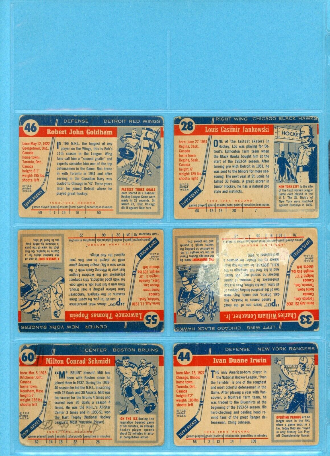 1954-55 Topps Starter Set Lot of 14 Different Hockey Cards Low Grade