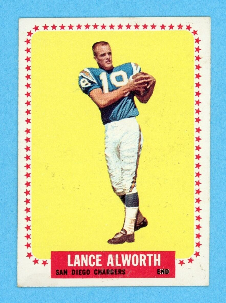 1964 Topps #155 Lance Alworth San Diego Chargers Football Card EX lsabl