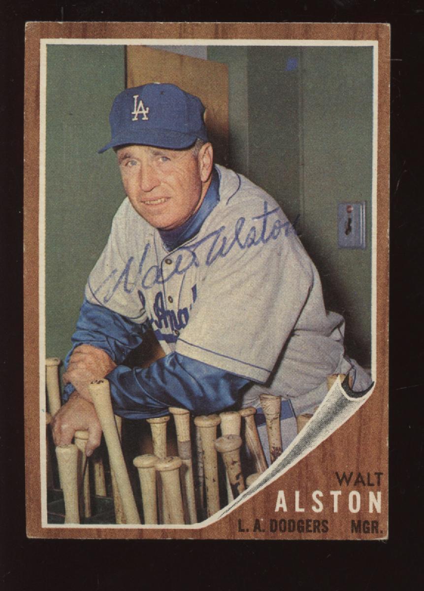 1962 Topps Baseball #217 Walter Alston Autographed EX+ Hologram