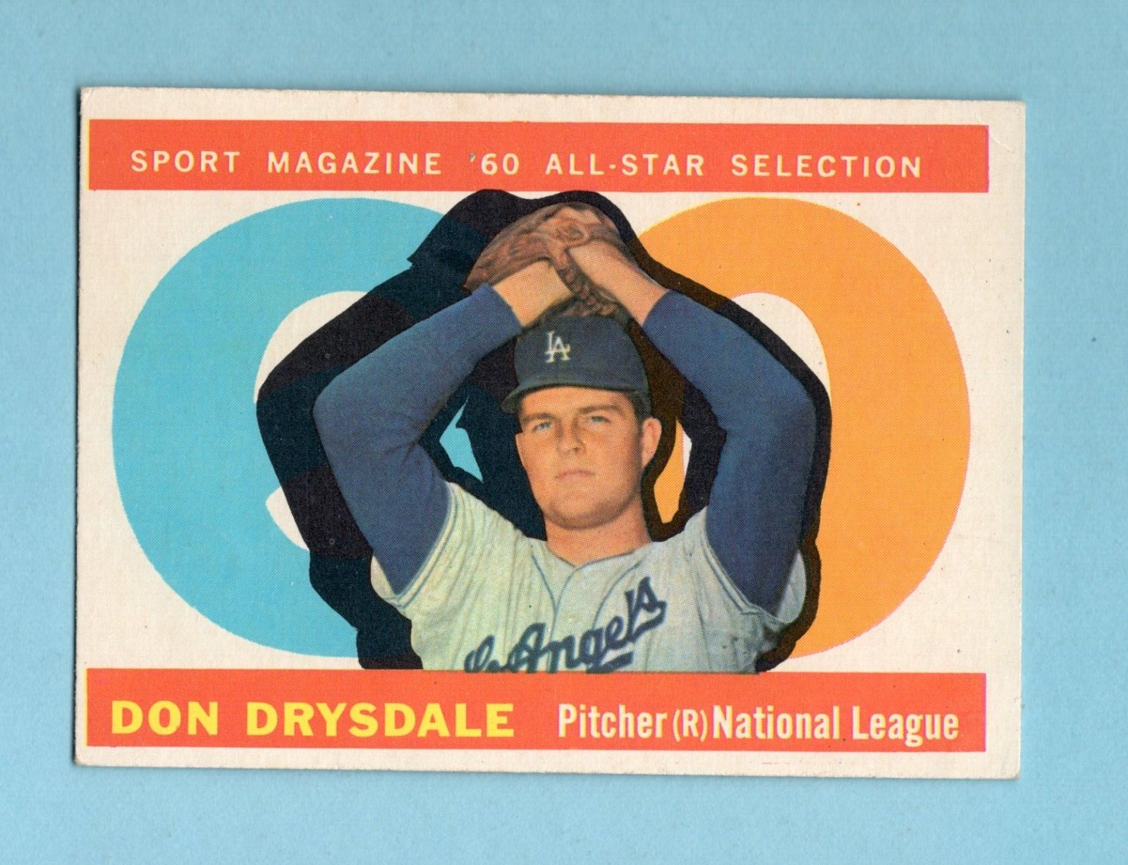 1960 Topps #570 Don Drysdale All-Star LA Dodgers Baseball Card Ex+-Ex/Mt ap wrks