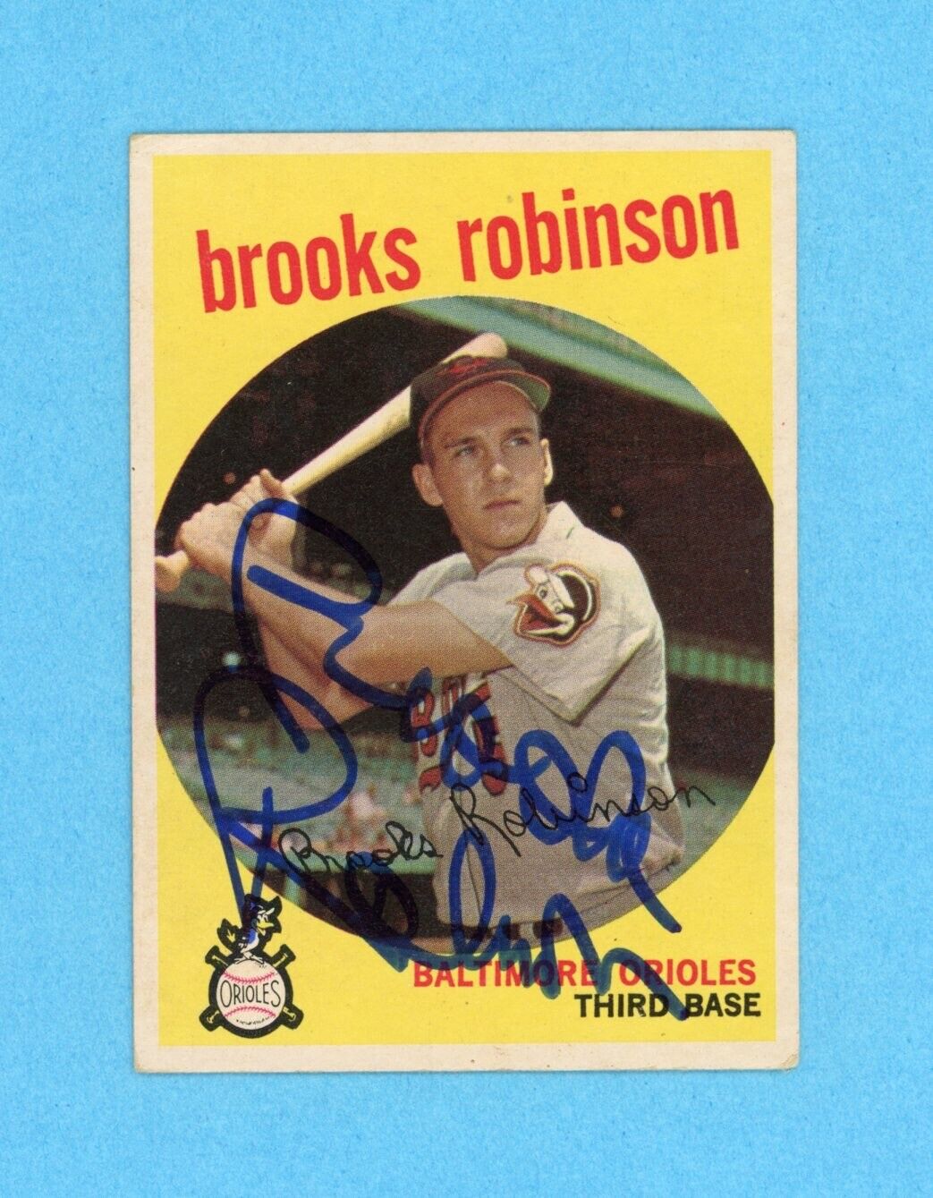 Brooks Robinson Signed 1959 Topps Card #439 Auto with B&E Hologram