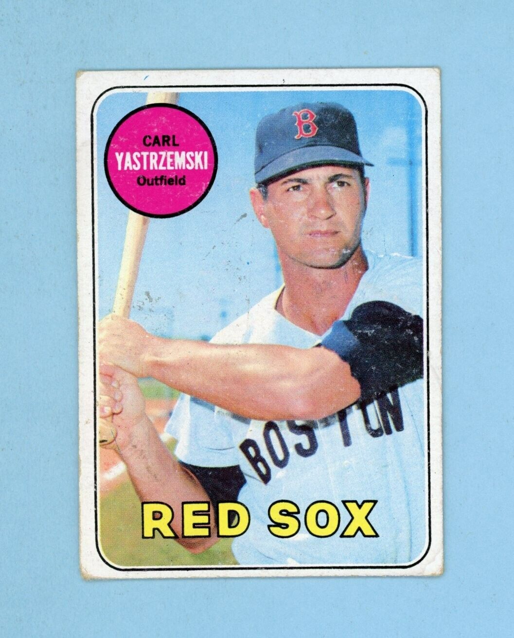 1969 Topps #130 Carl Yastrzemski Boston Red Sox Baseball Card Low Grade