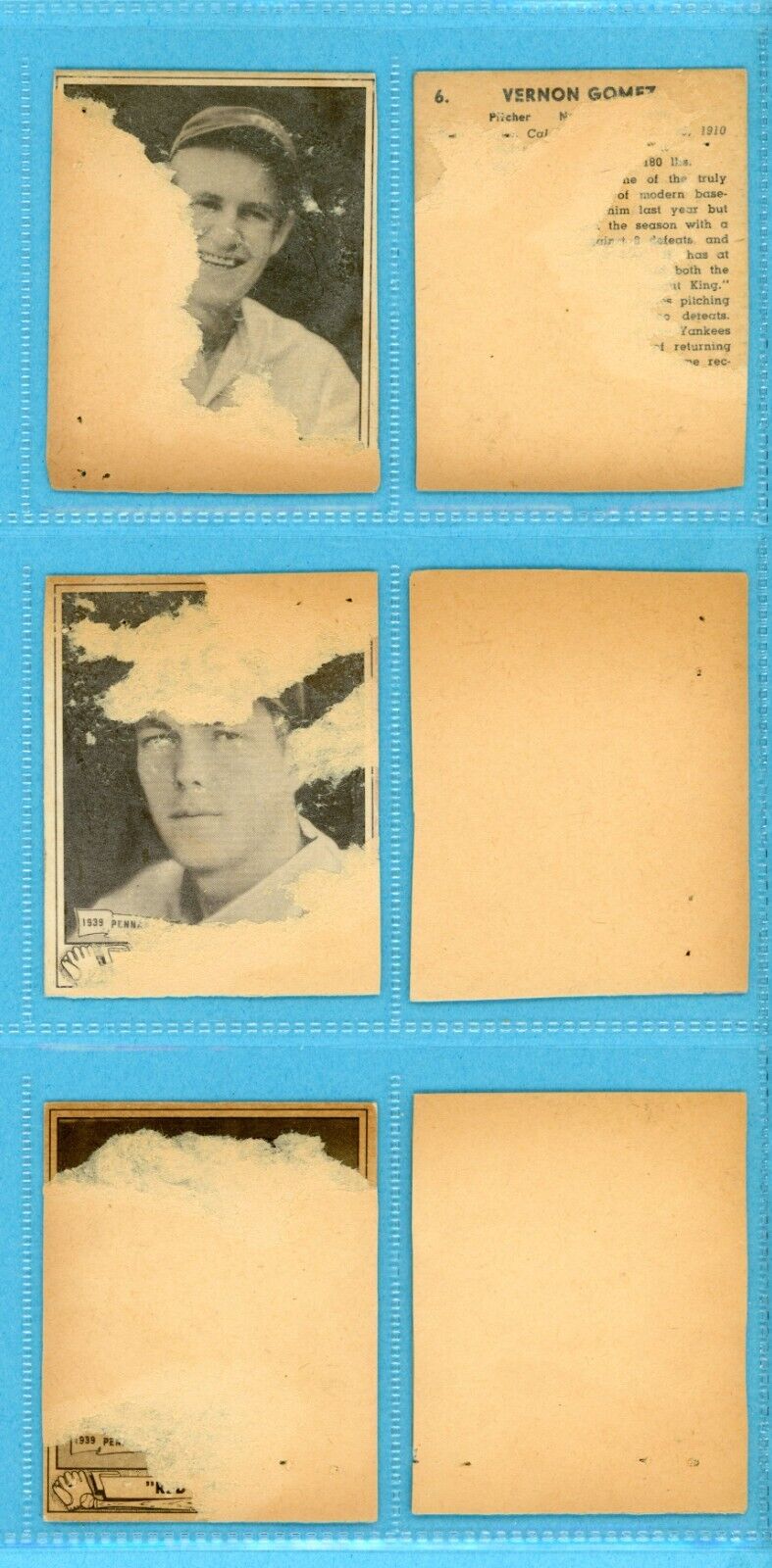 Scrapbook Collection of 14 1940 HOFer Play Ball Baseball Cards w/ Honus Wagner +