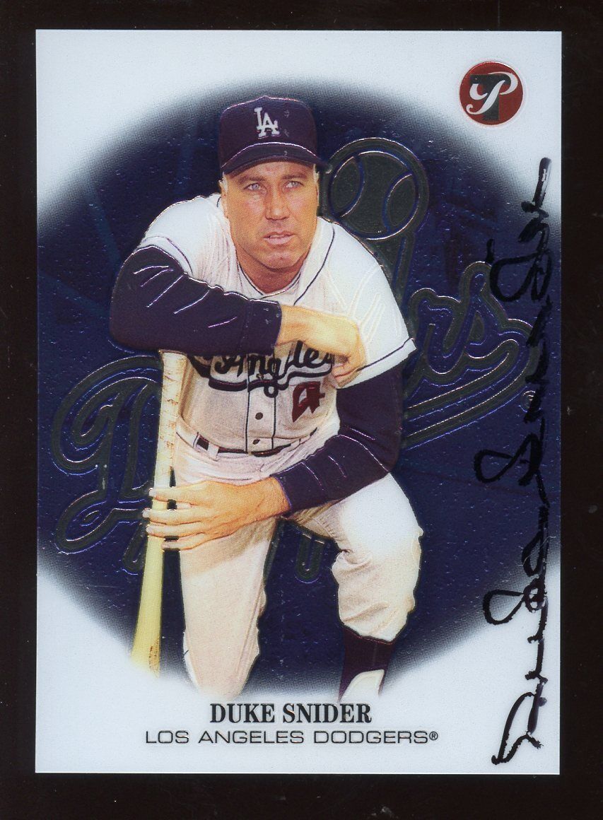 2002 Topps Baseball Card #146 Duke Snider Autographed-LA Dodgers-Hologram