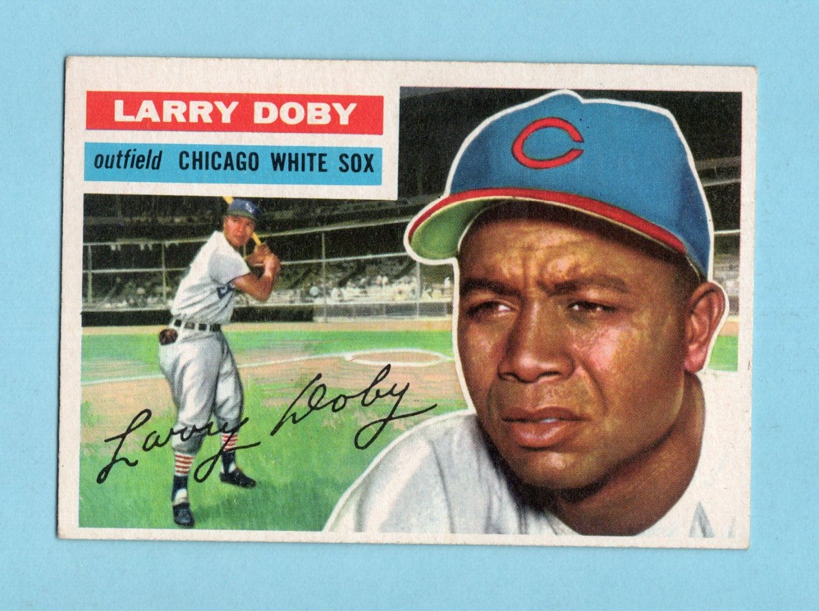 1956 Topps #250 Larry Doby Chicago White Sox Baseball Card EX+ - Ex/Mt o/c