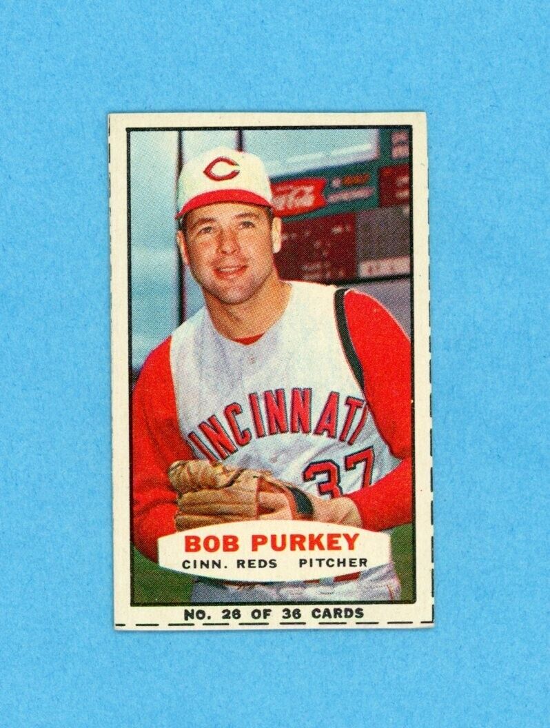 1963 Bazooka #26 Bob Purkey Cincinnati Reds Baseball Card