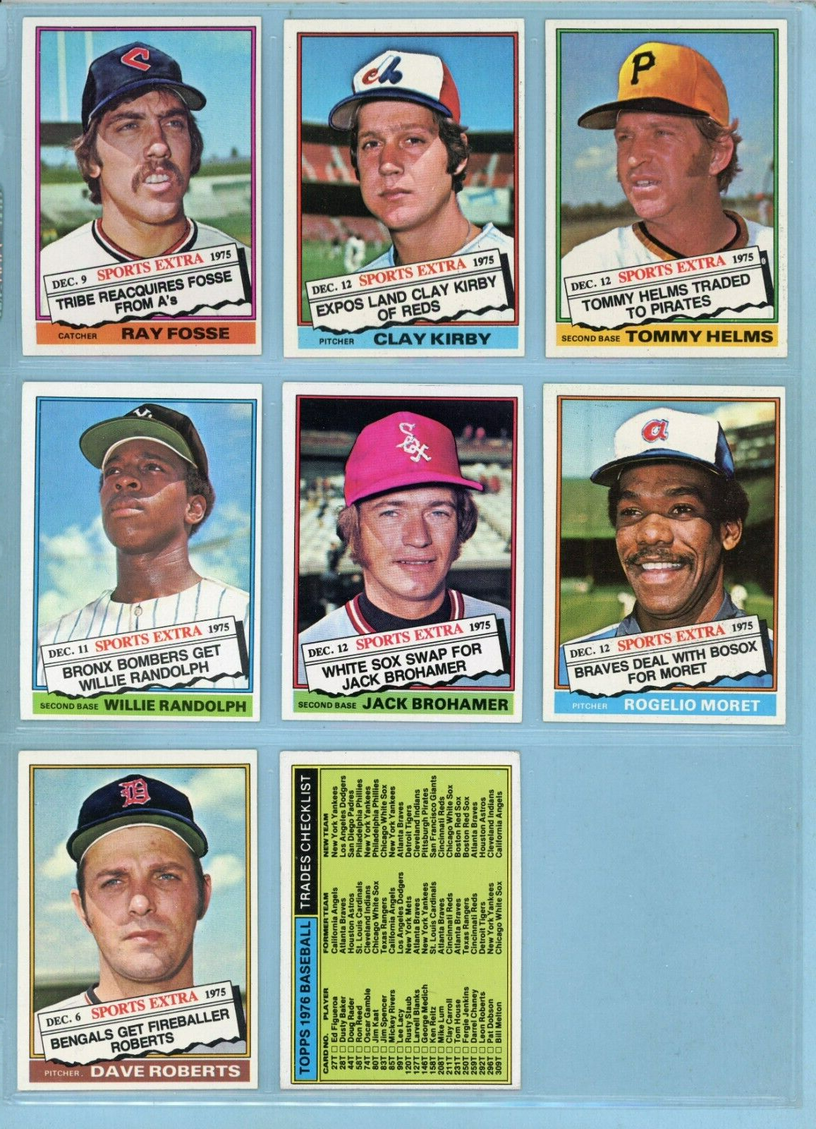 1976 Topps Traded Complete Set of 44 Baseball Cards Ex/Mt - NM