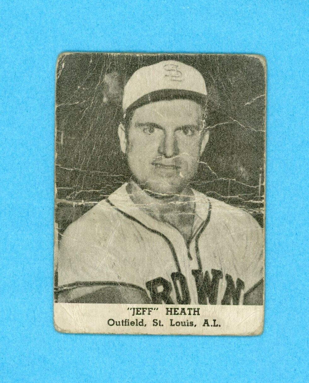 1947 Tip Top Bread Jeff Heath St. Louis Browns Baseball Card Low Grade