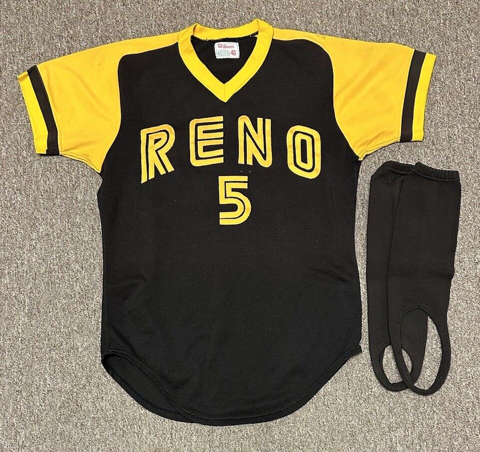 1975-78 RENO Silver Sox GAME USED Padres Minor  League Single A Baseball Jersey