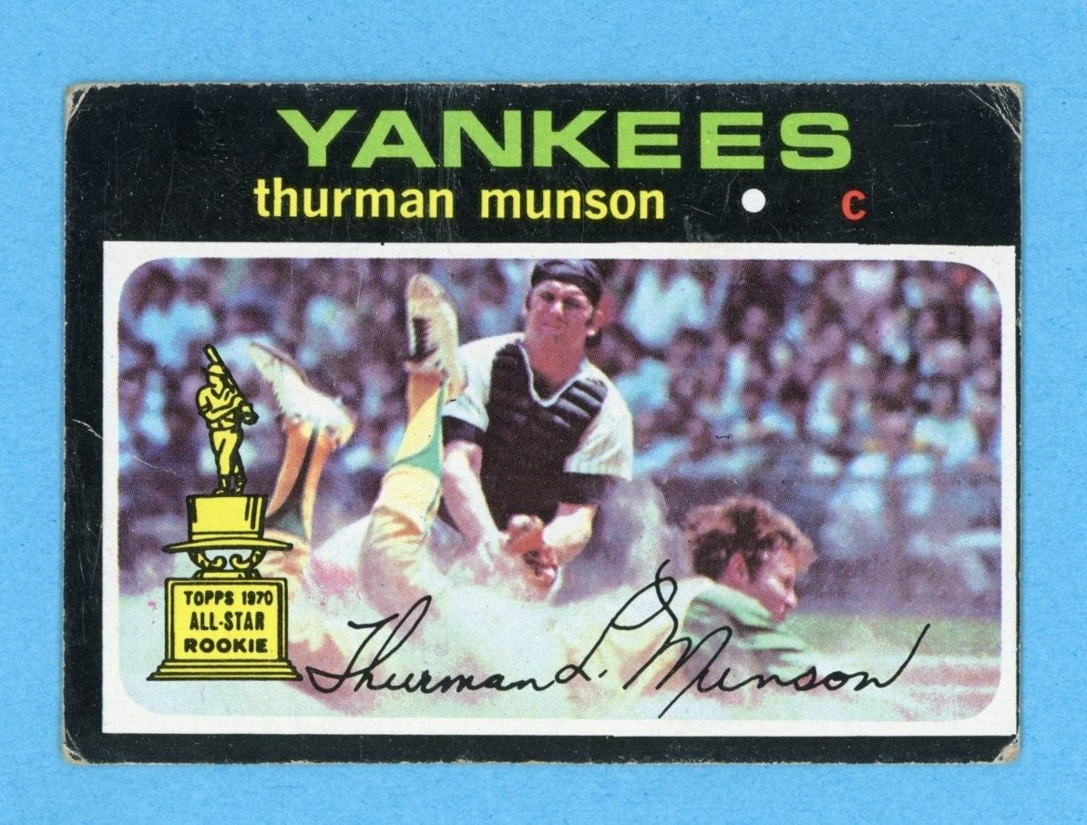 1971 Topps #5 Thurman Munson New York Yankees Baseball Card Low Grade