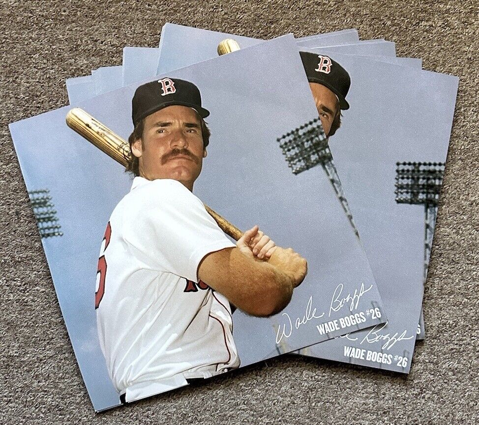 Lot of 50 Wade Boggs #26 HOFer Boston Red Sox (1982-1992) 12x12” Color Photos