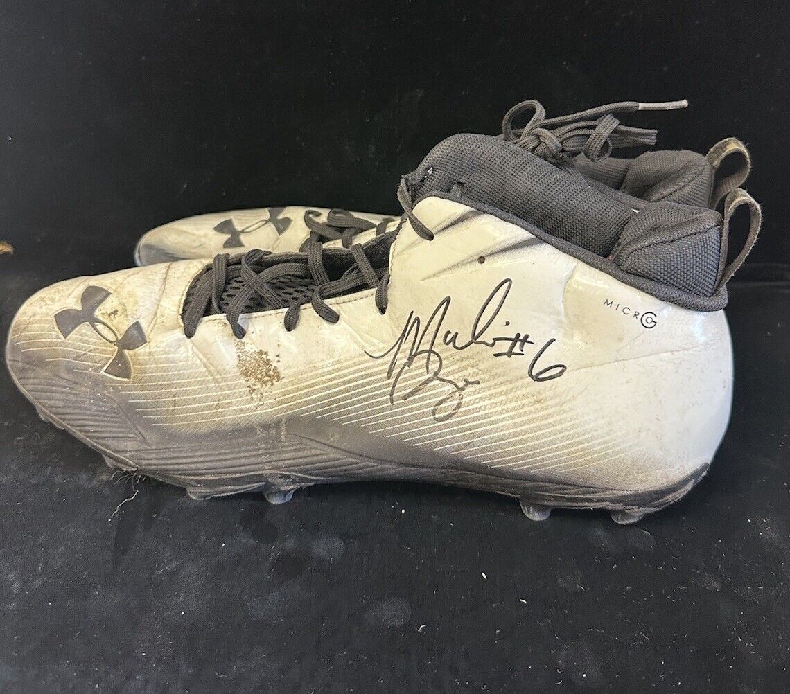 Jan 2 2012 Melvin Ingram #6 South Carolina DUAL SIGNED GAME USED Football Cleats