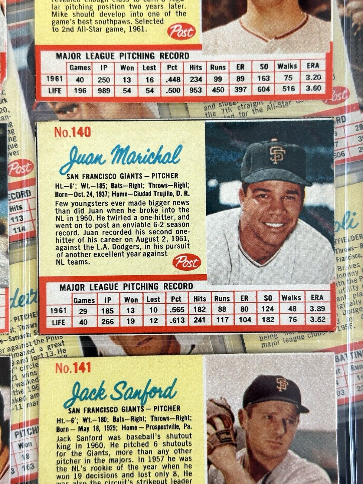 1962 Post Cereal Baseball Complete Set of 200 w/ Mantle Clemente Mays Banks