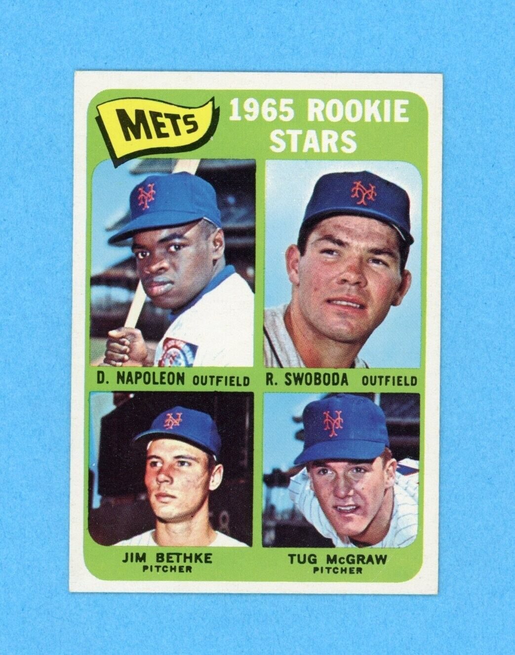 1965 Topps #533 Swoboda, McGraw New York Mets Rookie Baseball Card E/M ap wk/cr