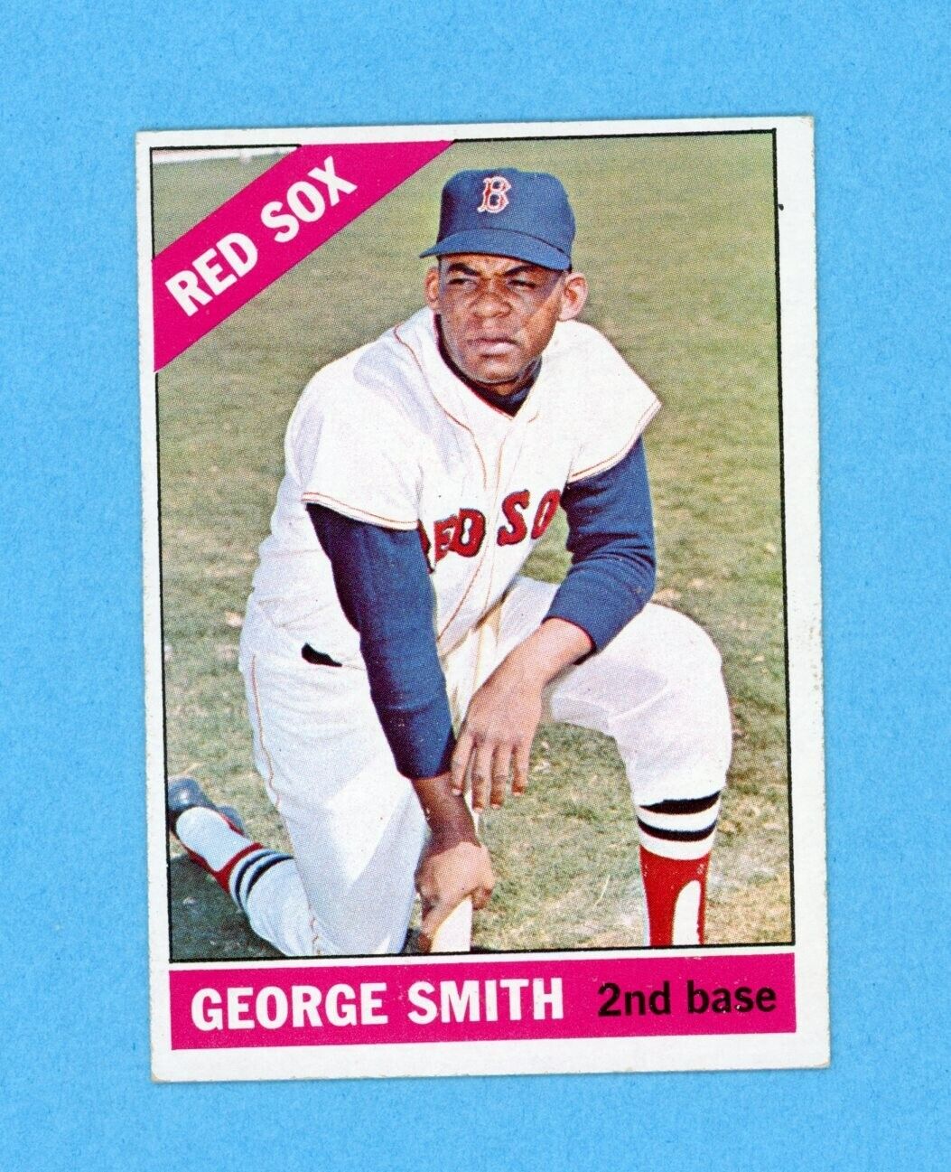 1966 Topps #542 George Smith Boston Red Sox High Number Baseball Card E+ oc ind