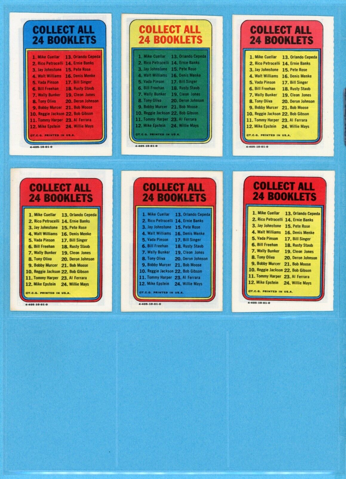 1970 Topps Story Booklets Complete Set of 24 Baseball Card Insert