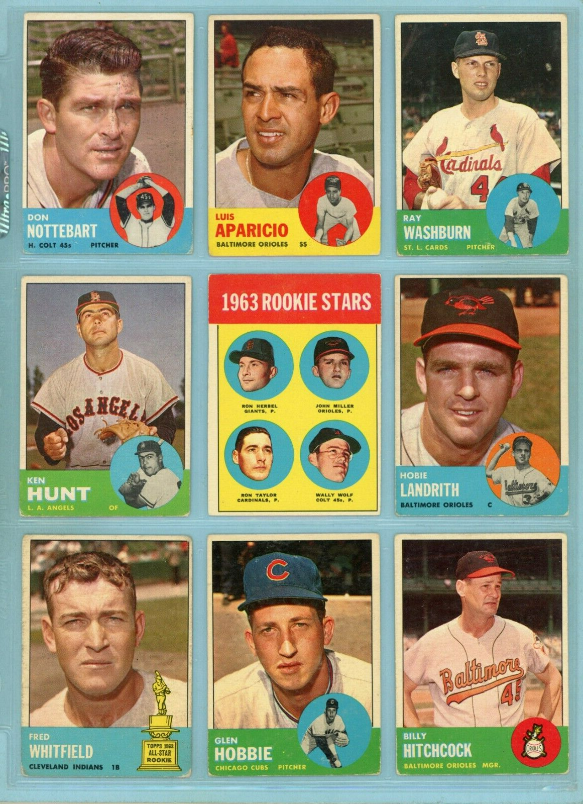 1963 Topps Starter Set Lot of 395 Different Baseball Cards Vg - Vg+