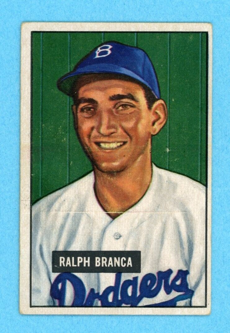 1951 Bowman #56 Ralph Branca Brooklyn Dodgers Baseball Card Vg/Ex