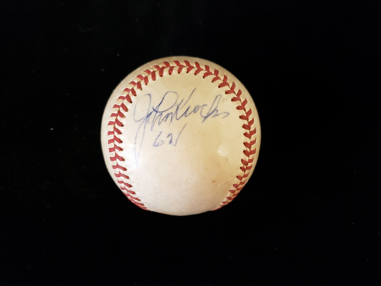 Bob Feller & Johnny Kucks Autographed Vintage Baseball - circa 1962