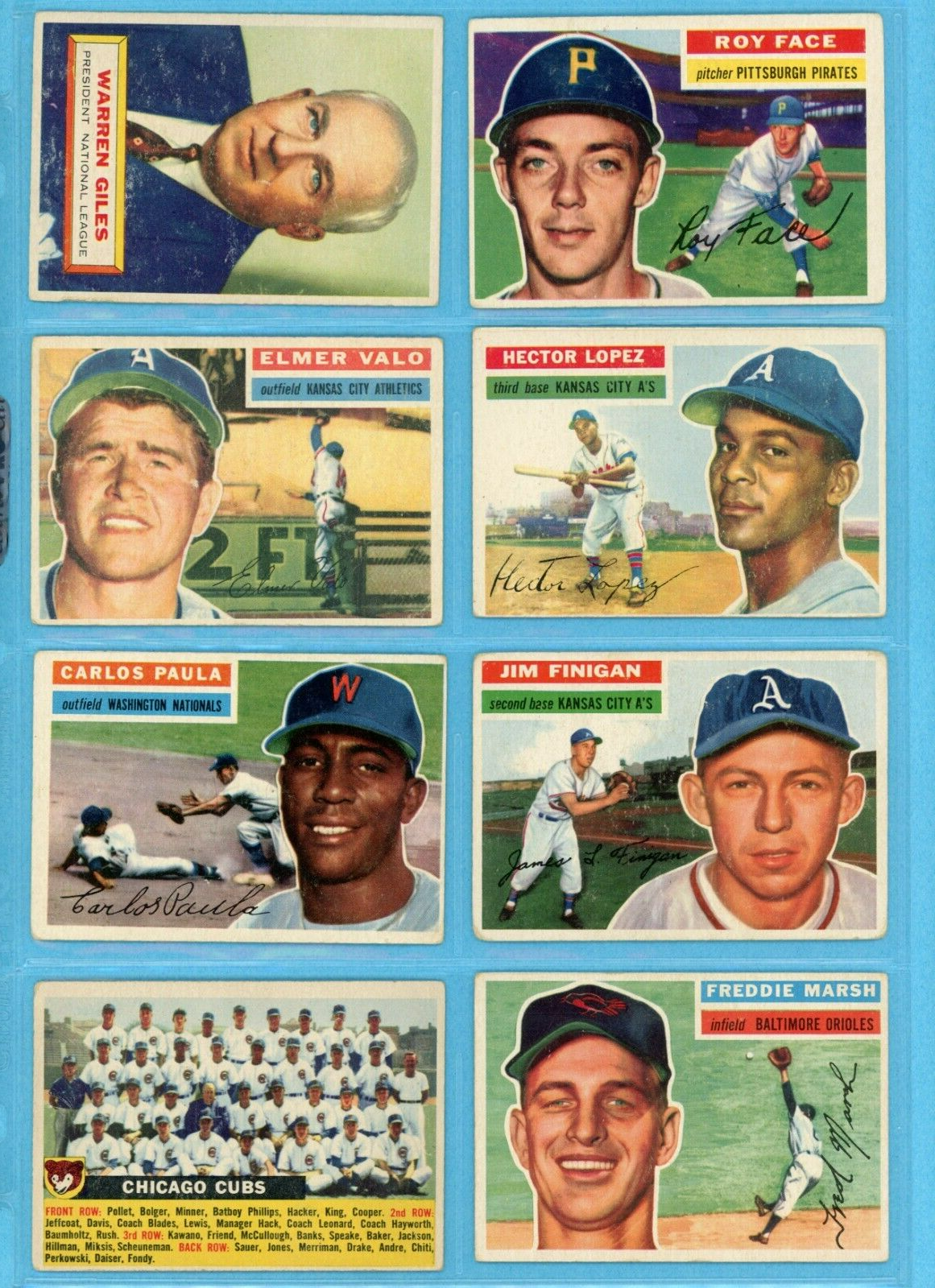 1956 Topps Starter Set Lot of 36 Different White Back Baseball Cards VG - VG+