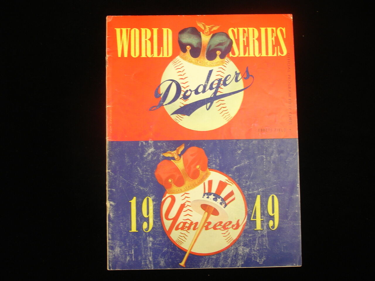 1949 World Series Program New York Yankees @ Brooklyn Dodgers - Scored