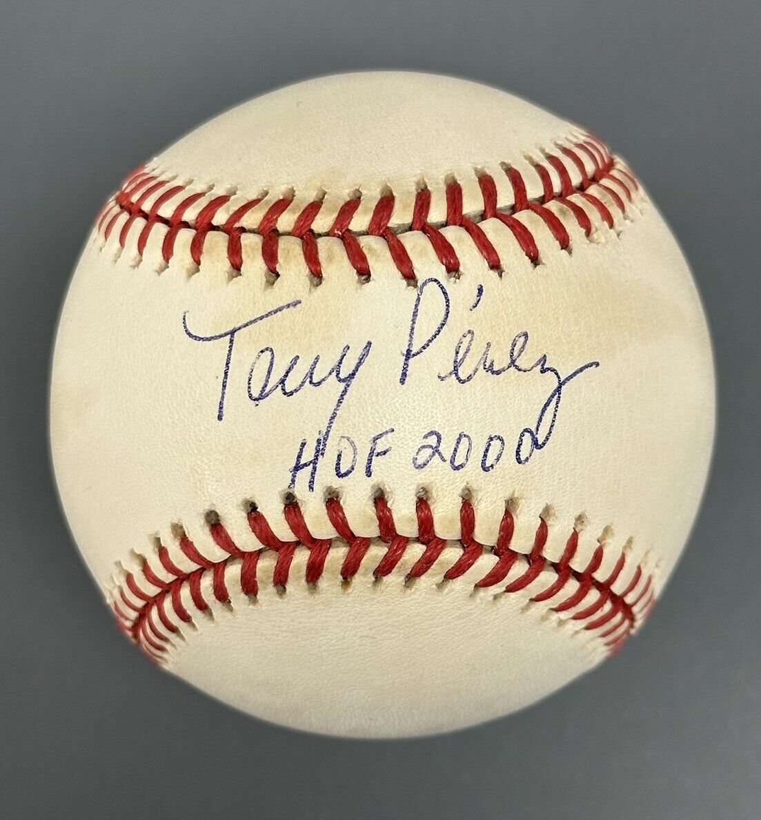 Tony Perez HOF 2000 Cincy Reds SIGNED Official NL Coleman Baseball w/ hologram