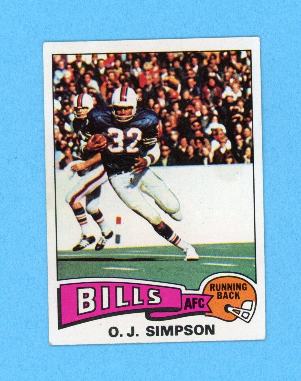 1975 Topps #500 O. J. Simpson Buffalo Bills Football Card EX