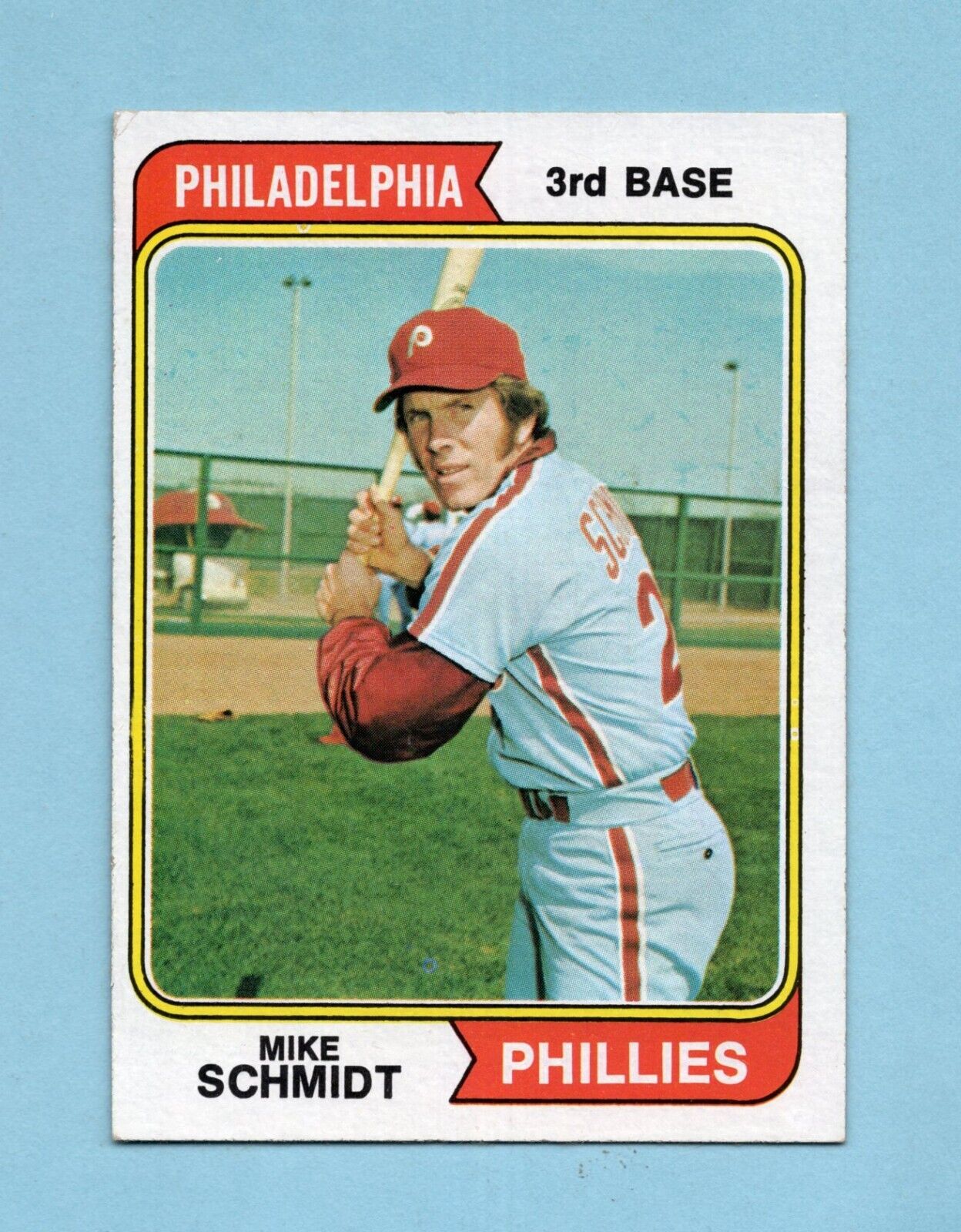 1974 Topps #283 Mike Schmidt Philadelphia Phillies Baseball Card EX+