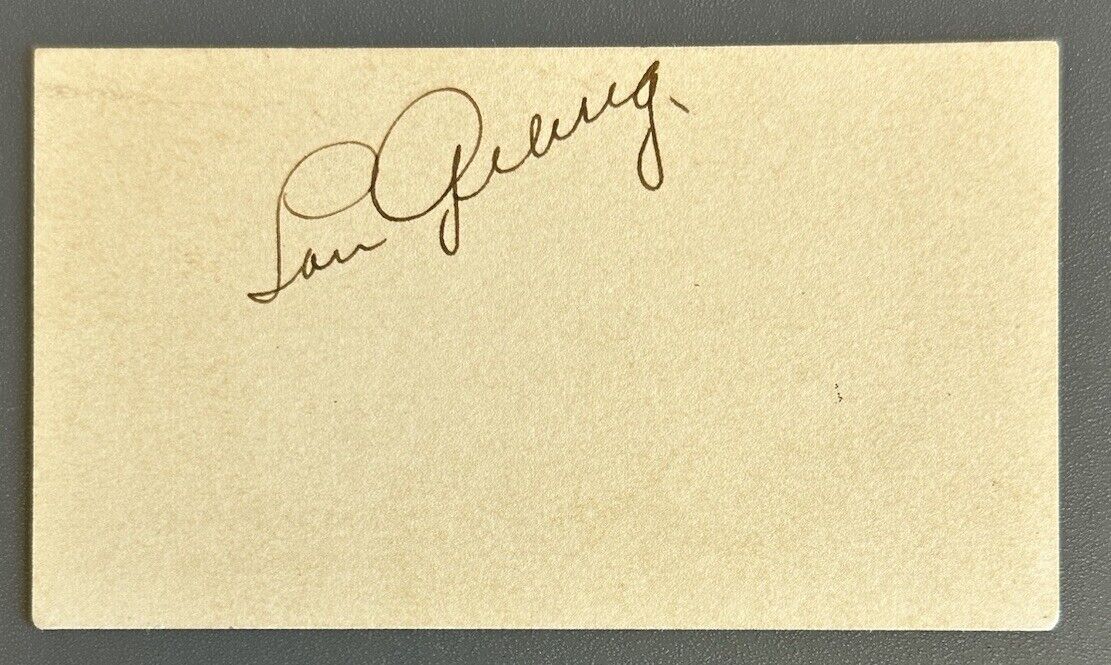 Gorgeous Lou Gehrig New York Yankees HOFer SIGNED 2 x 3.5” Business Card JSA