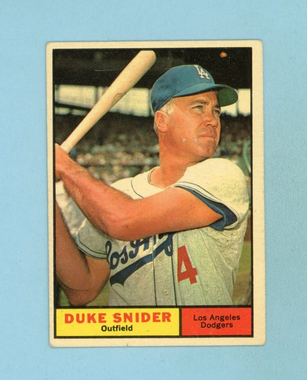 1961 Topps #443 Duke Snider Los Angeles Dodgers Baseball Card Vg/Ex